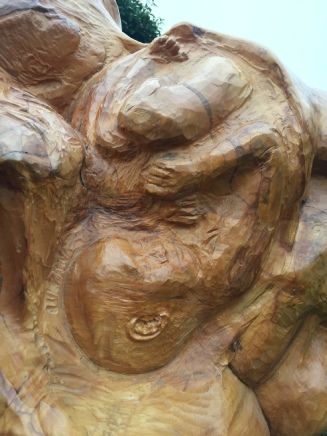 Transition wood carving (baby side detail)