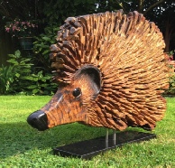 Hedgehog woodcarving