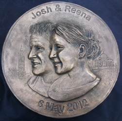 Commemorative plaque Josh & Reena